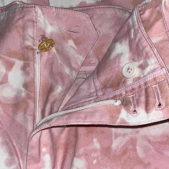 Anthropologie Pink Floral Straight Leg Pants – Size 8 – Cotton Stretch - Picture 7 of 8